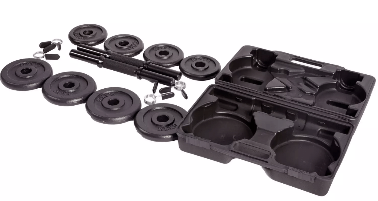 men's health cast iron adjustable single dumbbell